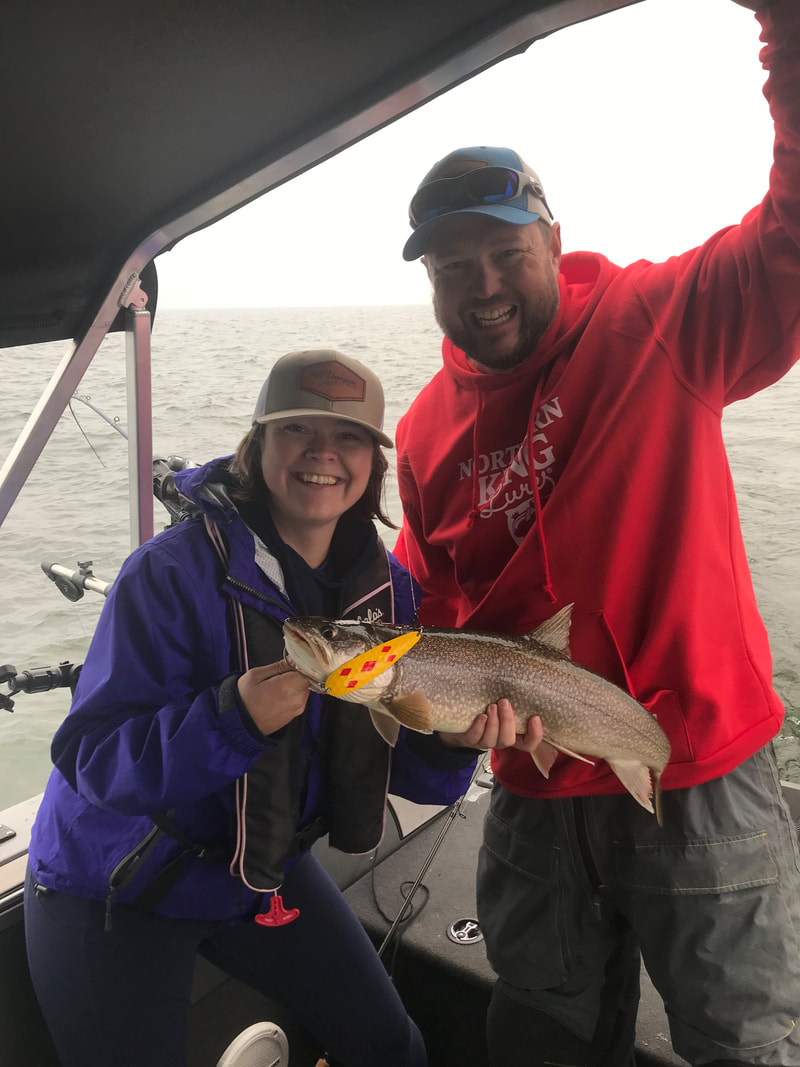 Fishing Cold Lake with Len Thompson's Great Granddaughter for Lake Trout 